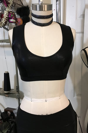 Black Widow Corset Back Top
