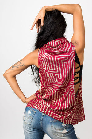 Inca Cowl Neck Fancy Jersey