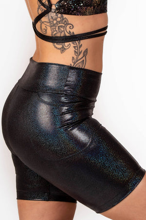 The Ultimate Bike Shorts in the Midnight Sky Micro-Dot Hologram