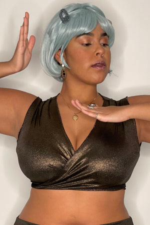 Golden Wrap Top